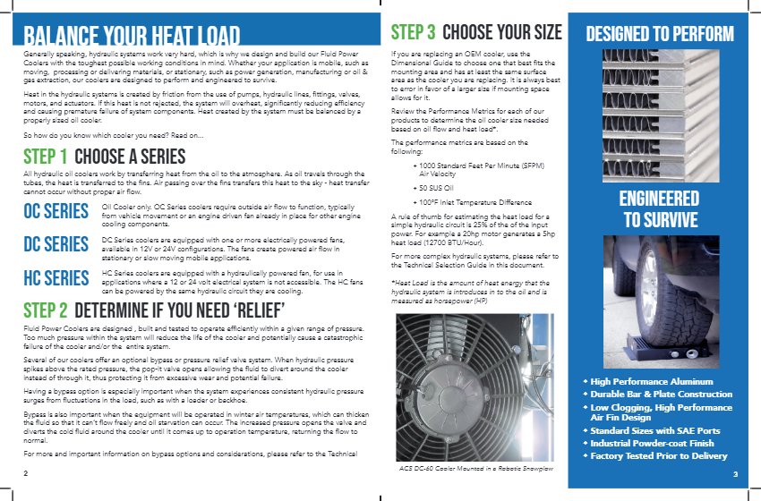 Fluid Power Coolers flyer page 2