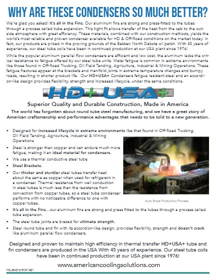 HD+ USA Condensers flyer page 2